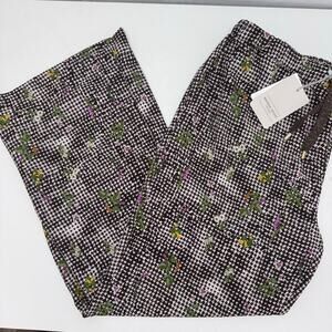 NWT Marina Rinaldi Radiale Floral Houndstooth Jogger Wide Leg Pant Plus sz US 24
